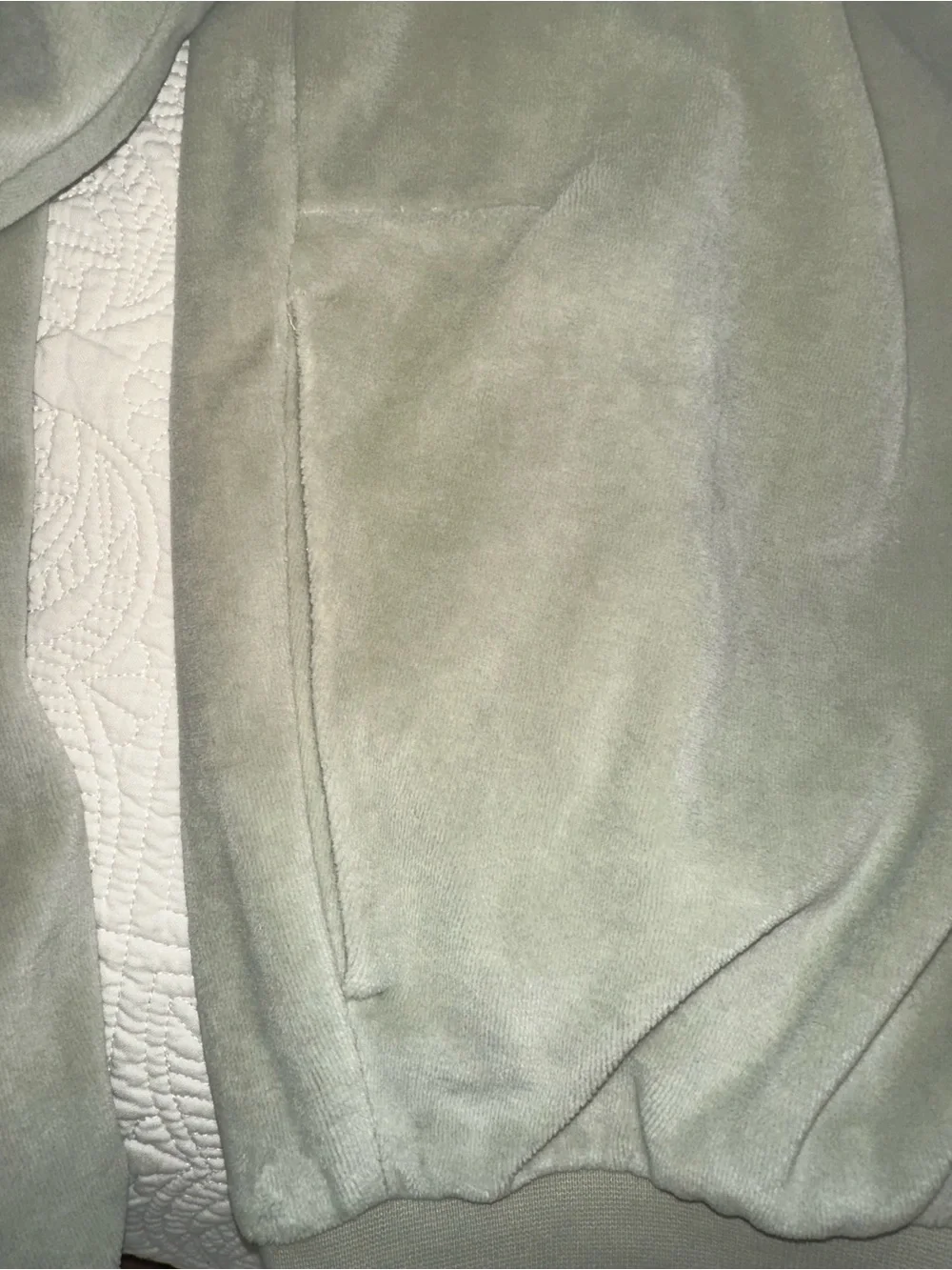 Adidas Men's Basketball Velour Back Logo Hoody in Halo Green S